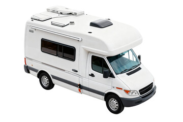white camper van rv isolated