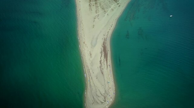 Drone Panorama of Sandy Beach from Multiple Angles, Kassandra