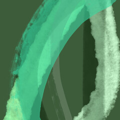 Abstract lines and shapes in warm and neon colors. Modern abstract expressionism, abstract art.