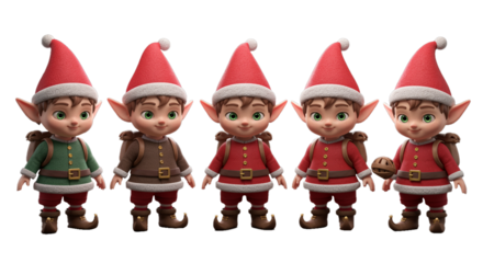 christmas elf and santa claus