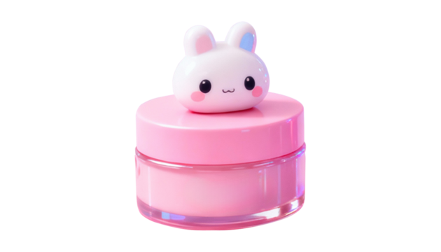 cosmetics, beauty pink  toy rabbit