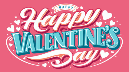 Fototapeta premium Happy valentines day greeting card