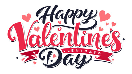 Happy valentines day isolated white
