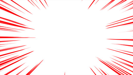 赤の集中線、マンガ線	