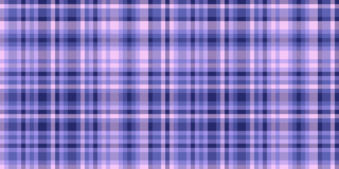 Close-up fabric texture plaid, wallpaper check seamless background. Show tartan pattern textile vector in blue and indigo colors.