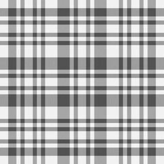 Couch textile check vector, poncho texture seamless plaid. Pajamas fabric background pattern tartan in white and grey colors.
