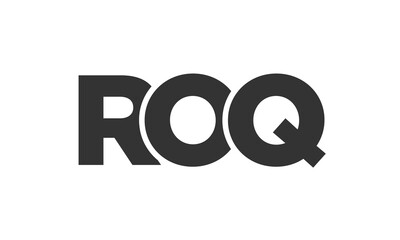 ROQ logo design template with strong and modern bold text. Initial based vector logotype featuring simple and minimal typography. Trendy company identity.