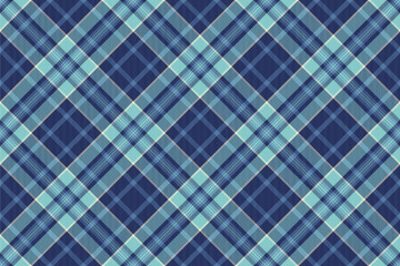 Conceptual background tartan fabric, factory pattern seamless textile. Ireland texture check vector plaid in blue and dark colors.