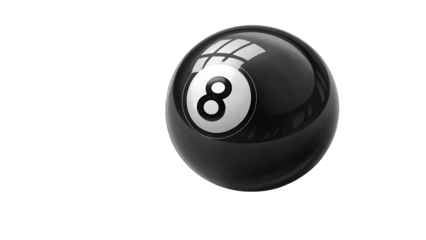 Isolated Black Eight Ball
