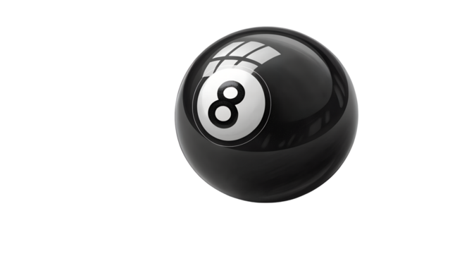 Isolated Black Eight Ball
