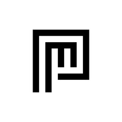 Letter PM monogram logo design