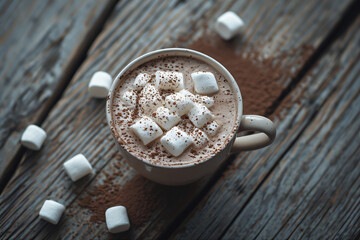 cup of coffee, chocolatemilk with chocolate, cosy photo for christmas