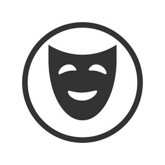 Theater masks icon isolated on transparent background