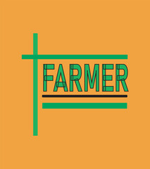 Farmer Text Art – Modern Farm-Themed Typography Graphic