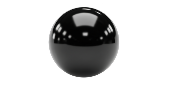 A highly reflective sphere with bright highlights against a dark background ball shiny
