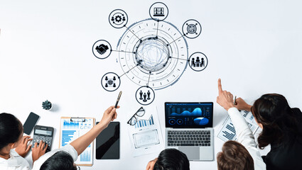 People networking and digital community with teamwork, partnership, collaboration and connection...