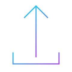 Arrow Pointing Up Out Of Tray Upload