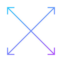 Four Arrows Expanding Outwards Full Screen Icon