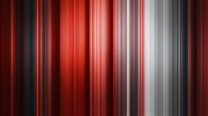 Abstract vertical lines forming a contemporary background, presenting a strong visual impact with vibrant red, sleek silver, and deep black colors, useful for digital projects