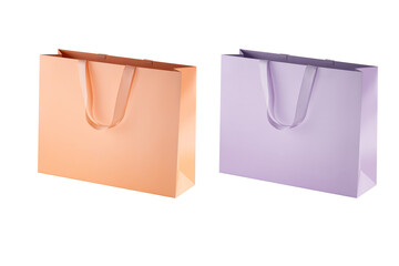 Mockup of pink and orange shopping bags
