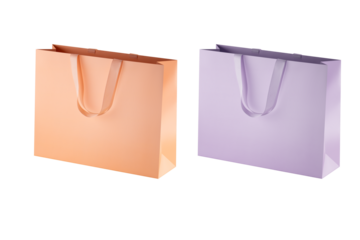 Mockup of pink and orange shopping bags
