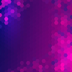 Abstract vector geometric background. template for presentation, advertising, banner, cover and more. Purple and pink hexagon. eps 10