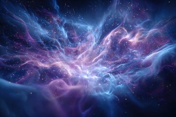 Abstract Cosmic Nebula Design With Vivid Colors