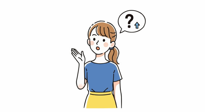Young Woman Expressing Confusion and Questioning with a Thought Bubble. - Powered by Adobe