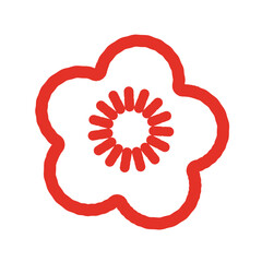 梅の花　イラスト
