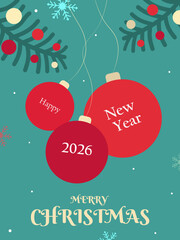 merry christmas greeting card