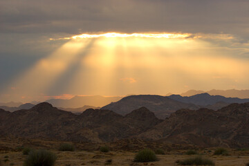 mountain ranges in the Namib in late evening light 113