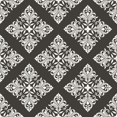 White seamless floral pattern designed for background, decoration, fabric, clothing, tiles.