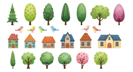 Vector icons celebrating various events and holidays with gift boxes, music, and food, perfect for invitations and decorations