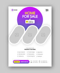 Modern Real Estate Flyer Design Template Or Brochure Cover Design Template