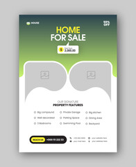Modern Real Estate Flyer Design Template Or Brochure Cover Design Template