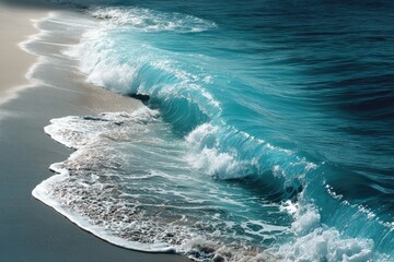 Pristine Sunlit Shoreline with Soft White Sand and Gentle Turquoise Waves
