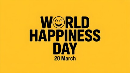 vector graphic of international day of happiness good for international day of happiness celebration. flat design. flyer design