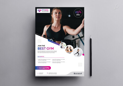 Modern Fitness Gym Flyer Template