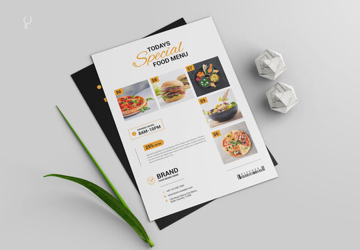 Modern Restaurant Food Menu Flyer Template