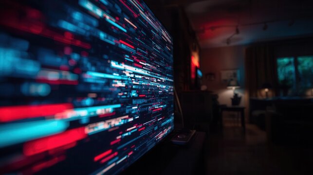 Malvertising incident analysis digital space data visualization cybersecurity environment close-up view threat concept