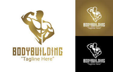 Bodybuilding Logo Clean Modern Physique Symbol