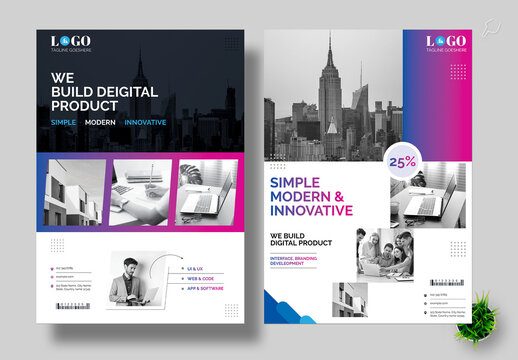 Modern Digital Product Agency Flyer Template