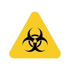 Biohazard warning symbol icon design   danger, infection, safety, medical hazard sign Vector, illustration