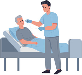 Nurse Inserting Nasogastric Tube
