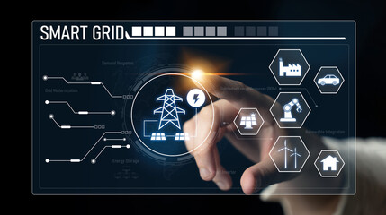 Smart grid system integrating renewable energy sources, energy storage, smart inverters, and demand...