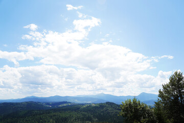 View of the mountains of the Ukrainian Carpathians