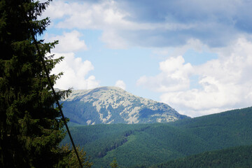 View of the mountains of the Ukrainian Carpathians