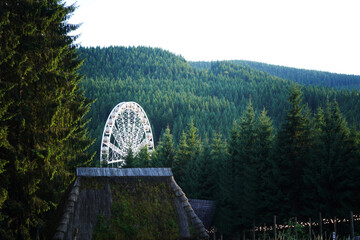 View of the mountains of the Ukrainian Carpathians