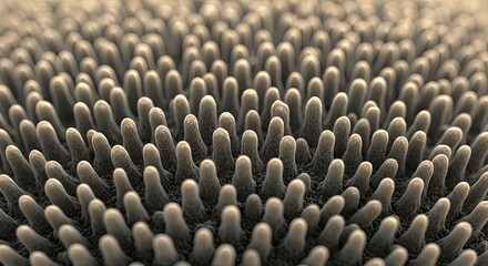 Obraz premium Close-up microscopic view of villi in the small intestine, a detailed anatomical rendering for medical, scientific, or educational concepts related to digestion and health