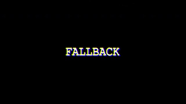 4k stock | Glitch black background text animation fallback typography digital effect.